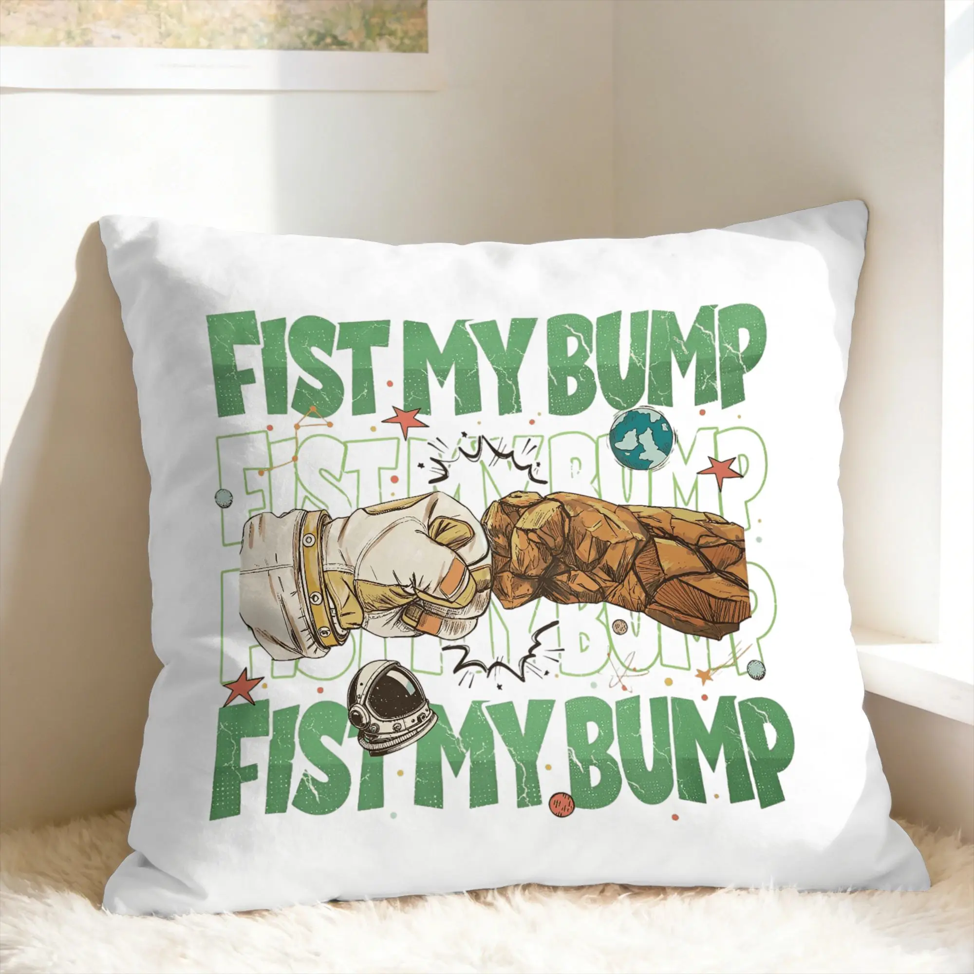 P-Project Hail Mary fist my bump Pillow Cover  Print Cushion Cover Vintage Pillow Case For Couch Sofa Bedroom