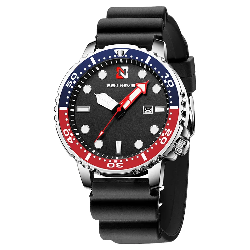 Fashion Mens Watches Top Brand Luxury Quartz Watch Men Casual Silicone Waterproof Sport Watch Relogio Masculino