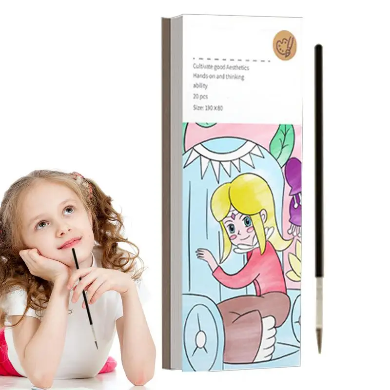 Portable Watercolor Painting Book For Toddler Water Color Paint Set Pocket Art Crafts Graffiti Educational Toys handmade Gifts