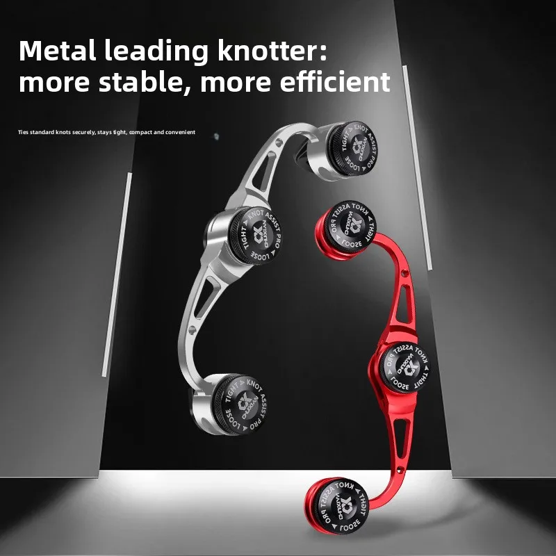 All-Metal FG Knot Tying Tool, Leader Line Knotter for PE Carbon Fishing Line, Corrosion-Proof Rust-Resistant Double Lock for Sea