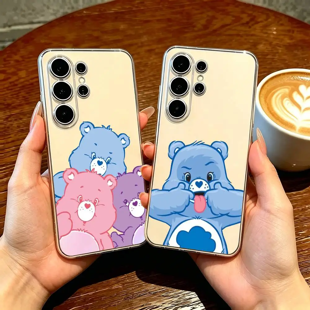 Classic Cute Cares B-Bears  Phone Case For Samsung S25,S24,S21,S22,S23,S30,Ultra,S20,Plus,Fe Transparent Cover