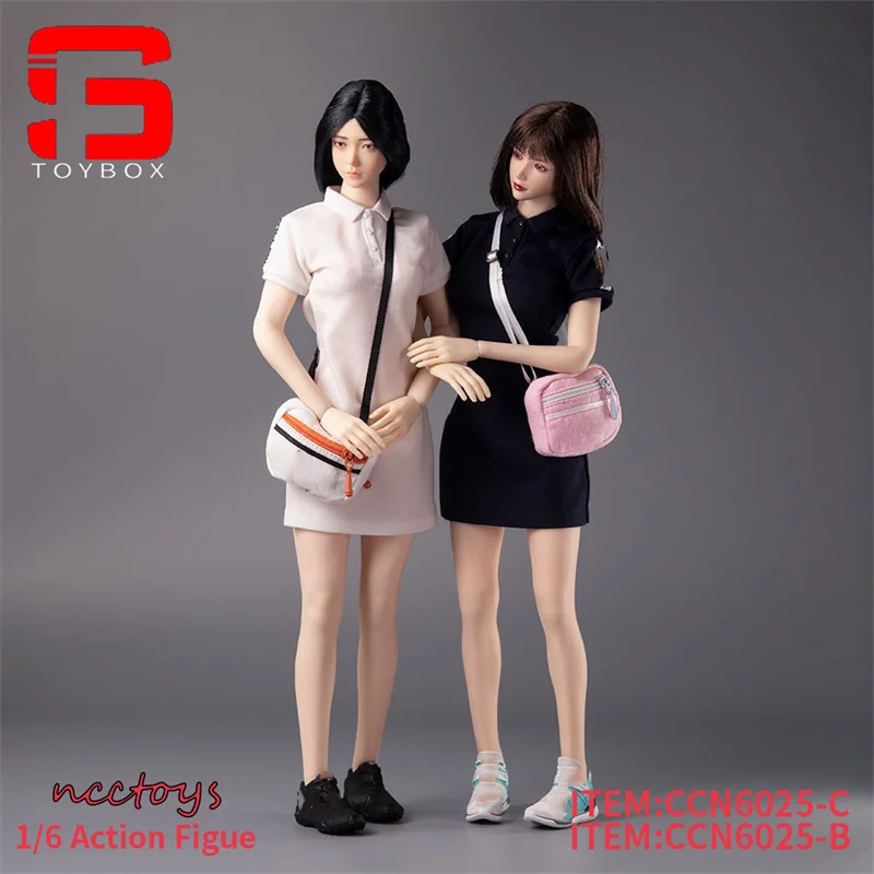 NCCTOYS CCN6025 1/6 cuello Polo suelto versión de longitud media vestido ropa modelo para cuerpo de figura de acción de soldados femeninos de 12 pulgadas