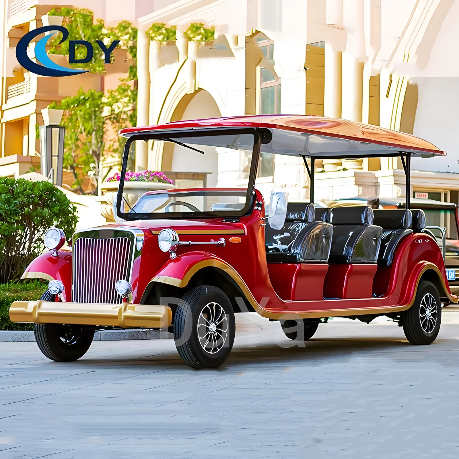 Manufacturer 2025 New Sightseeing Vehicle Electric Vehicle 11 Seat Classic Car