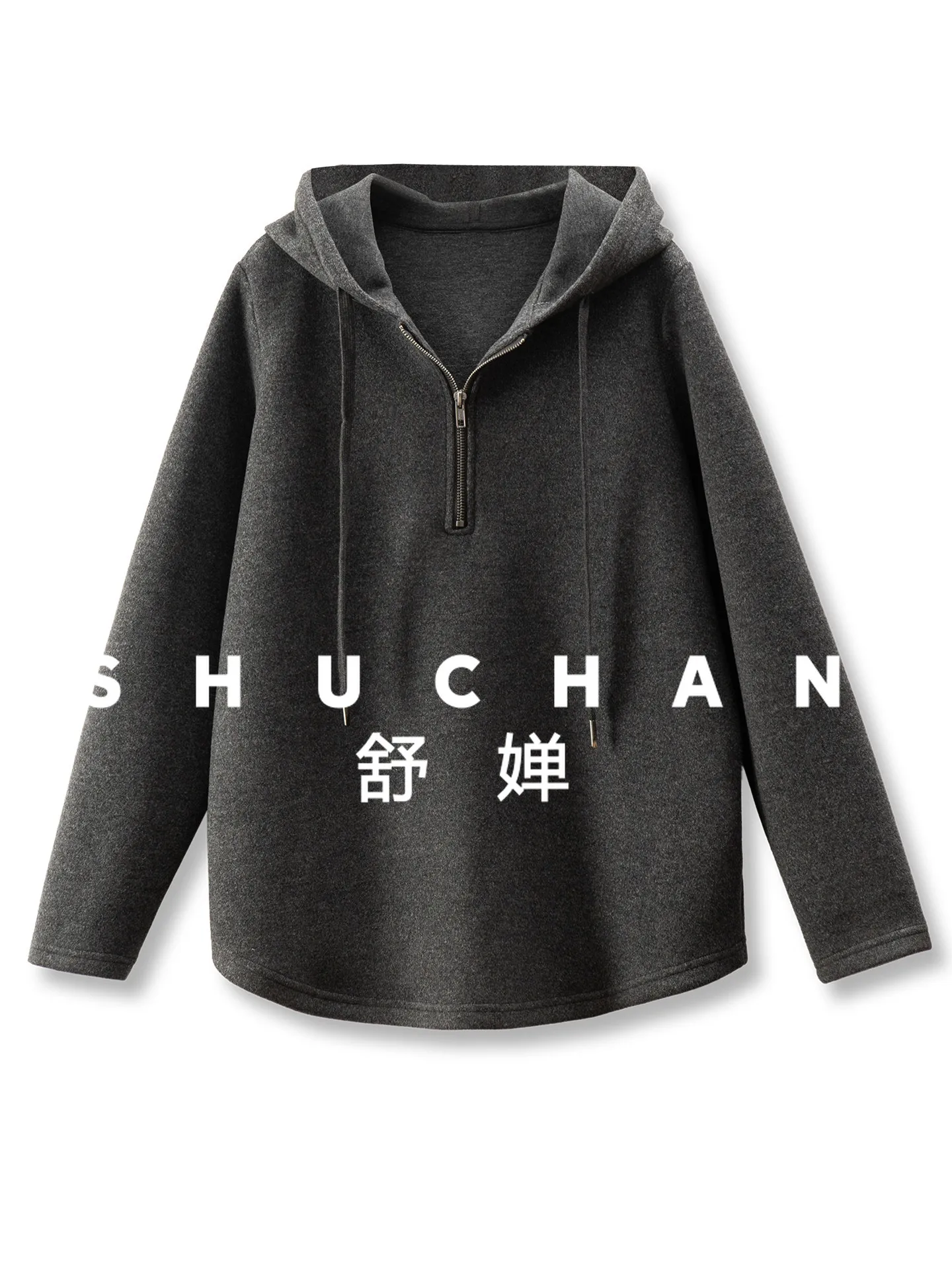 겨울 후드티 스웨트셔츠 여성용 울 함유 아세트산 루즈핏 후드 스웨터 여성용 55I6