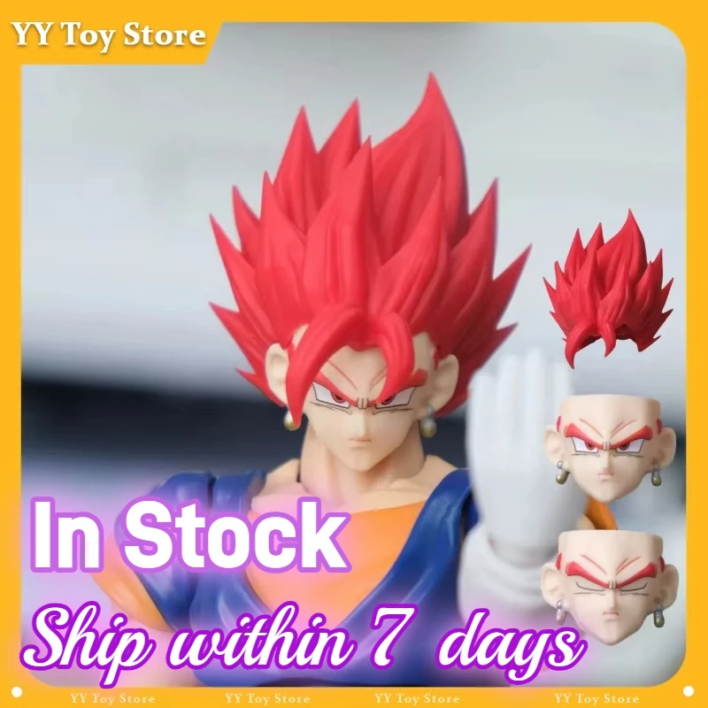 

New Hm Vegette To Hair Red Dragon Ball Fit Shf 2.0 3.0 New Heads Custom Headsculpt Set Action Figures Head Accessory Kit
