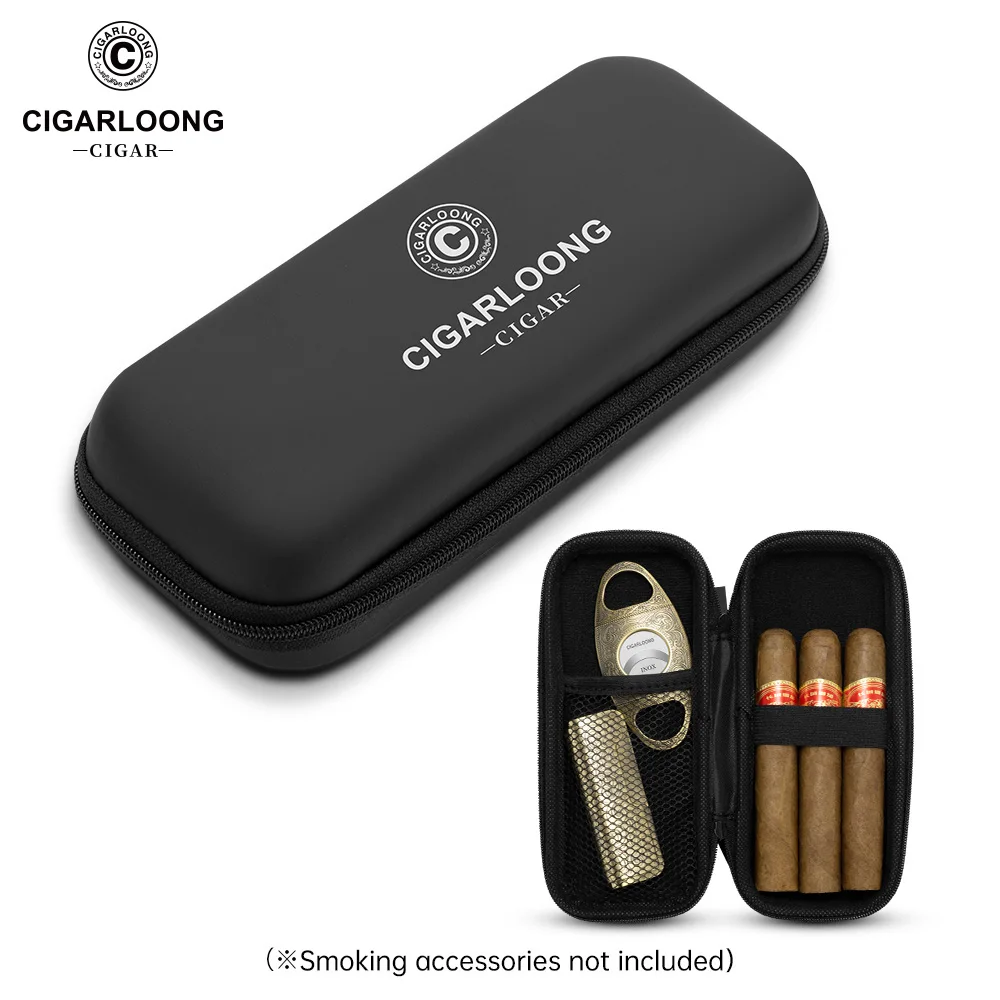 CIGARLOONG Cigar Organizer Cigar Bag with Compartments for Cigar