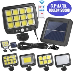 Led Solar Light Outdoor Split Wall Lamp Met 3 Modi Bewegingssensor Zonne-Energie Zonlicht Schijnwerpers Straatverlichting Voor Tuin