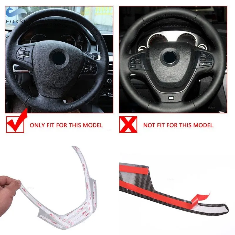 For BMW X3 X4 X5 F15 F25 F26 2014 2015 2016 Car Accessories Interior Steering Wheel Frame Cover Decoration Trim