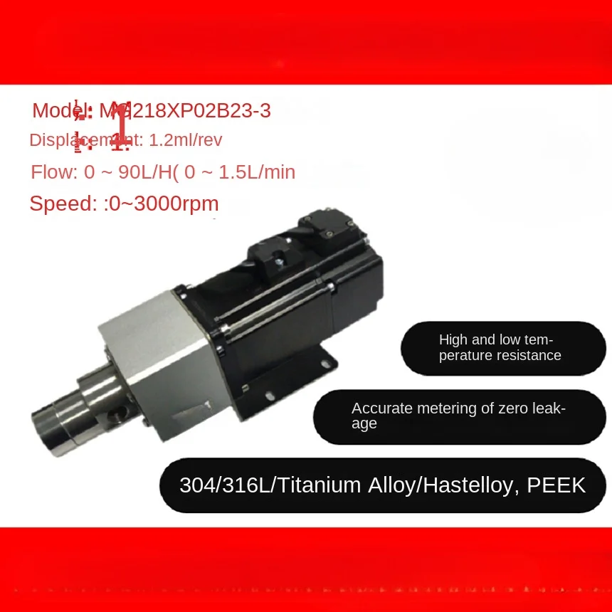 

MG218XP02B23-3 Micro Magnetic Pump Gear Pump Water Pump Stainless Steel Corrosion Resistant