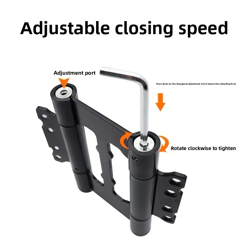 Double spring hinge stainless steel two-way free door hinge denim door fence special automatic return