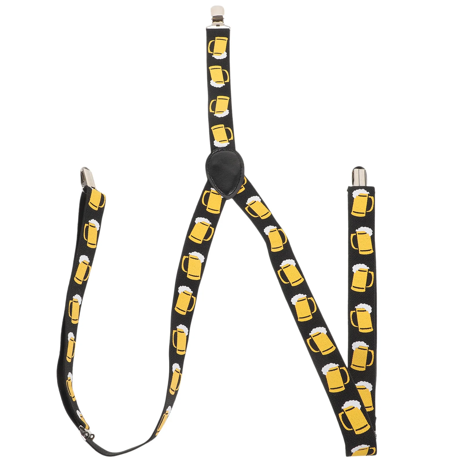 الرجال الحمالات المرنة كليب على Y-شكل الأقواس البيرة طباعة الأسود دائم قوي المشابك المألوف الحمالات الحمالات المرنة