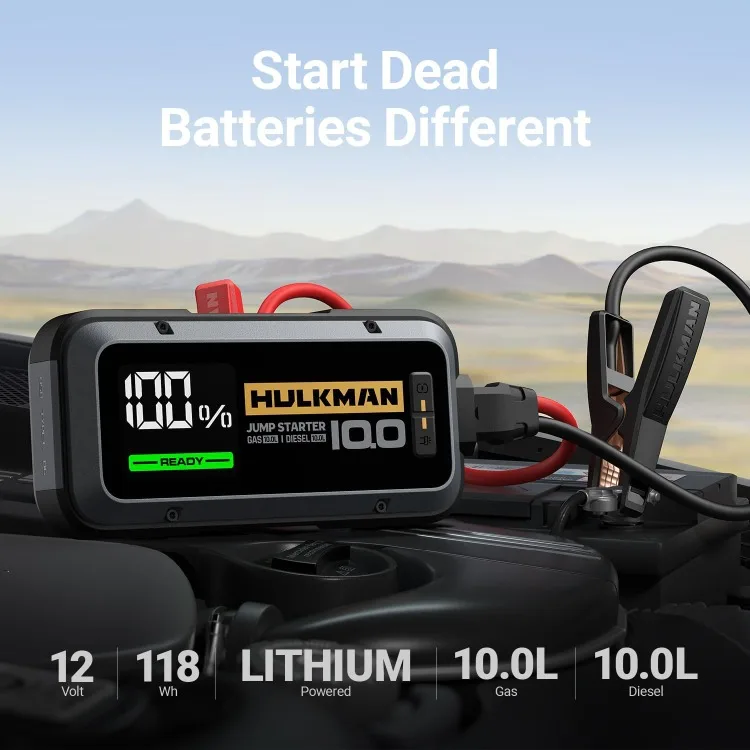 Alpha100 Starter lompatan 4000 Amp 32000mAh, pemula mobil dengan-40 ℉ teknologi mulai PD 65W Lithium paket penguat baterai mobil portabel