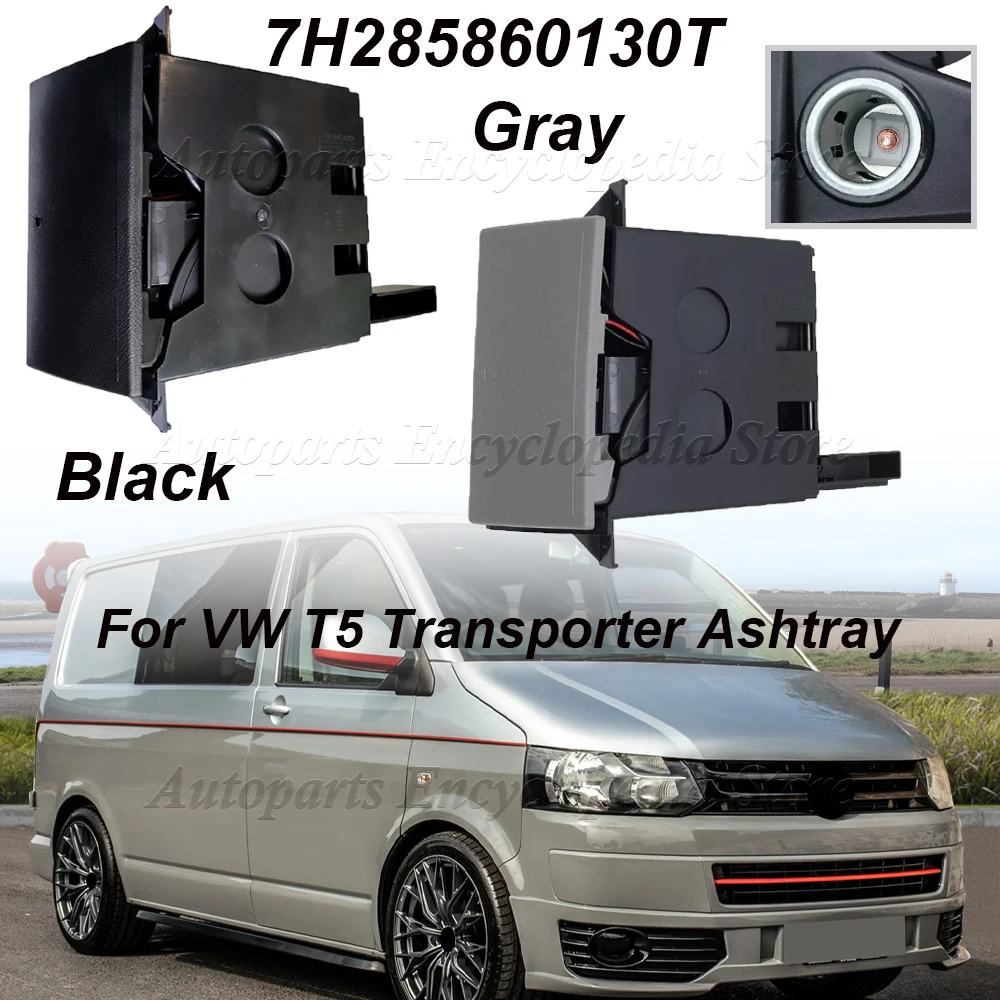 

Передняя чашка для напитков автомобиля, держатель для напитков, держатель для чашки 7H 285860130 Т-серо-черный держатель для монет с RHD для пепельницы-транспортера VW T5