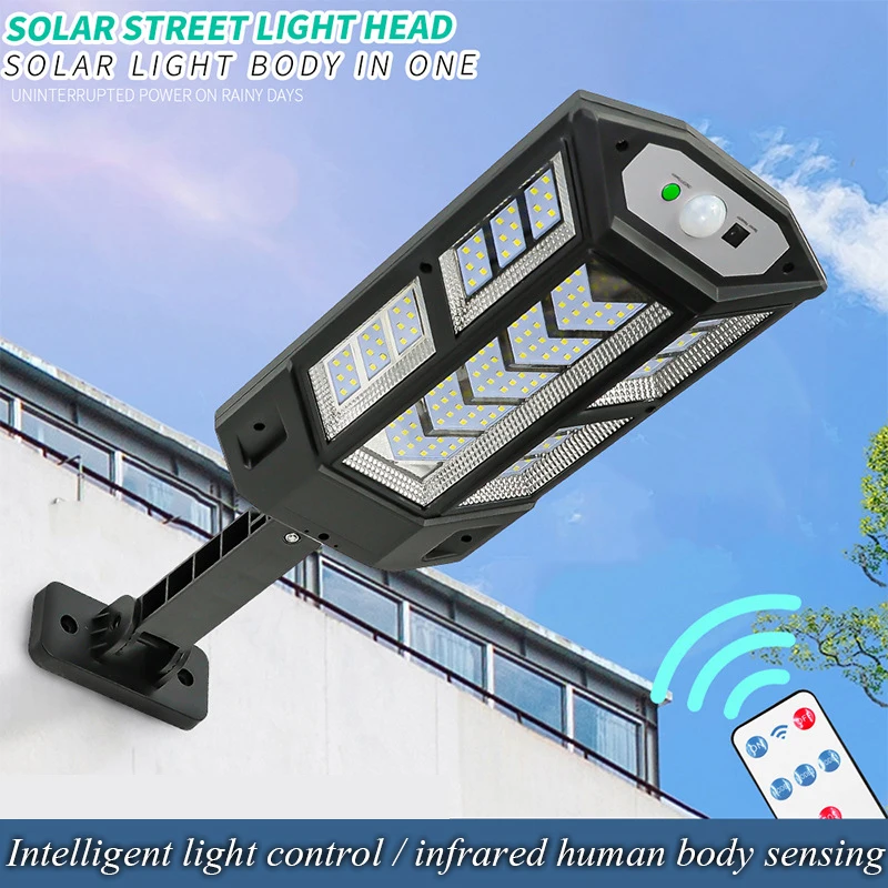 

Outdoor Solar Garden Light with Remote Control LED Human Body Lighting Sensor Light Household Waterproof Solar Street Light Hot