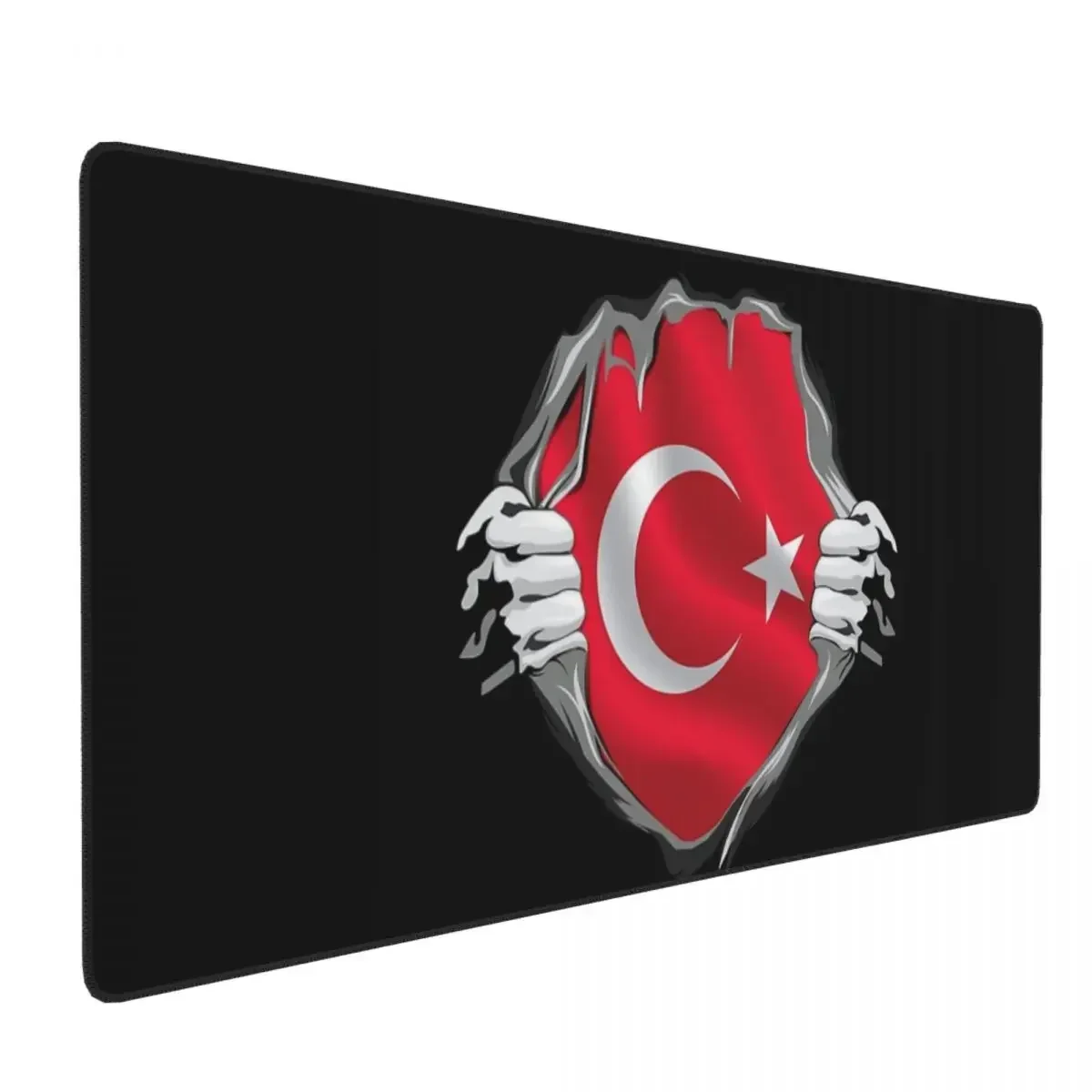 Tappetino per mouse grande bandiera della Repubblica di Turchia Tastiera per computer Tappetino per mouse PC da gioco Tappetino per scrivania per laptop Accessori per ufficio Tappetini da tavolo