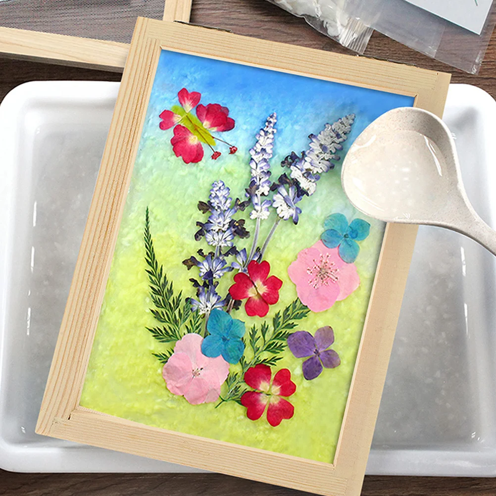 

3Pcs Eco-Friendly Paper Making Frame Children DIY Craft Kit with Wooden Tools