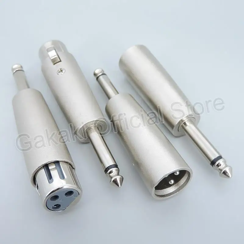 Microphone Adapter 6.35mm 6.5 to XLR 3 Pin male female Connnector Converter 6.5mm Audio Male Plug power Socket Mono RCA