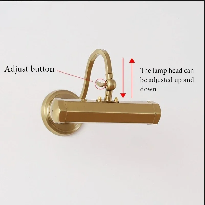 Interior Wall Light Mirror Headlight Gold Dressing Lamp Modern Wall Light Bedroom Picture Art Deco Reading Wall Light