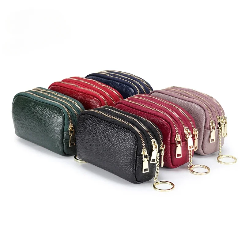 

Mini coin bag, first layer cowhide change bag, multi-function key bag, small short wallet.