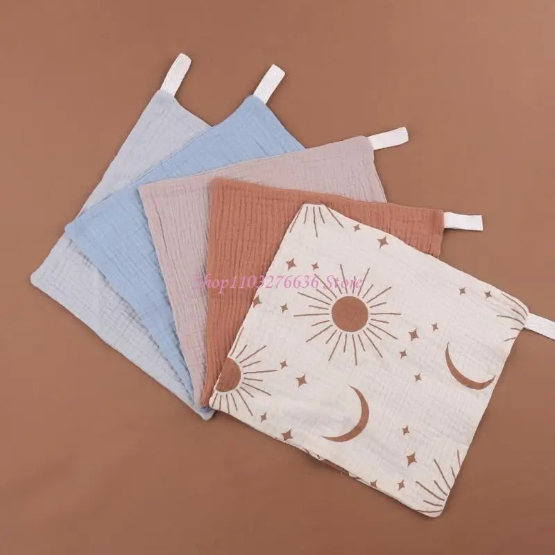 

R6FD 1 Set Baby Drooling Bibs Kids Face Towel Breathable Facecloth Cotton Bandannas