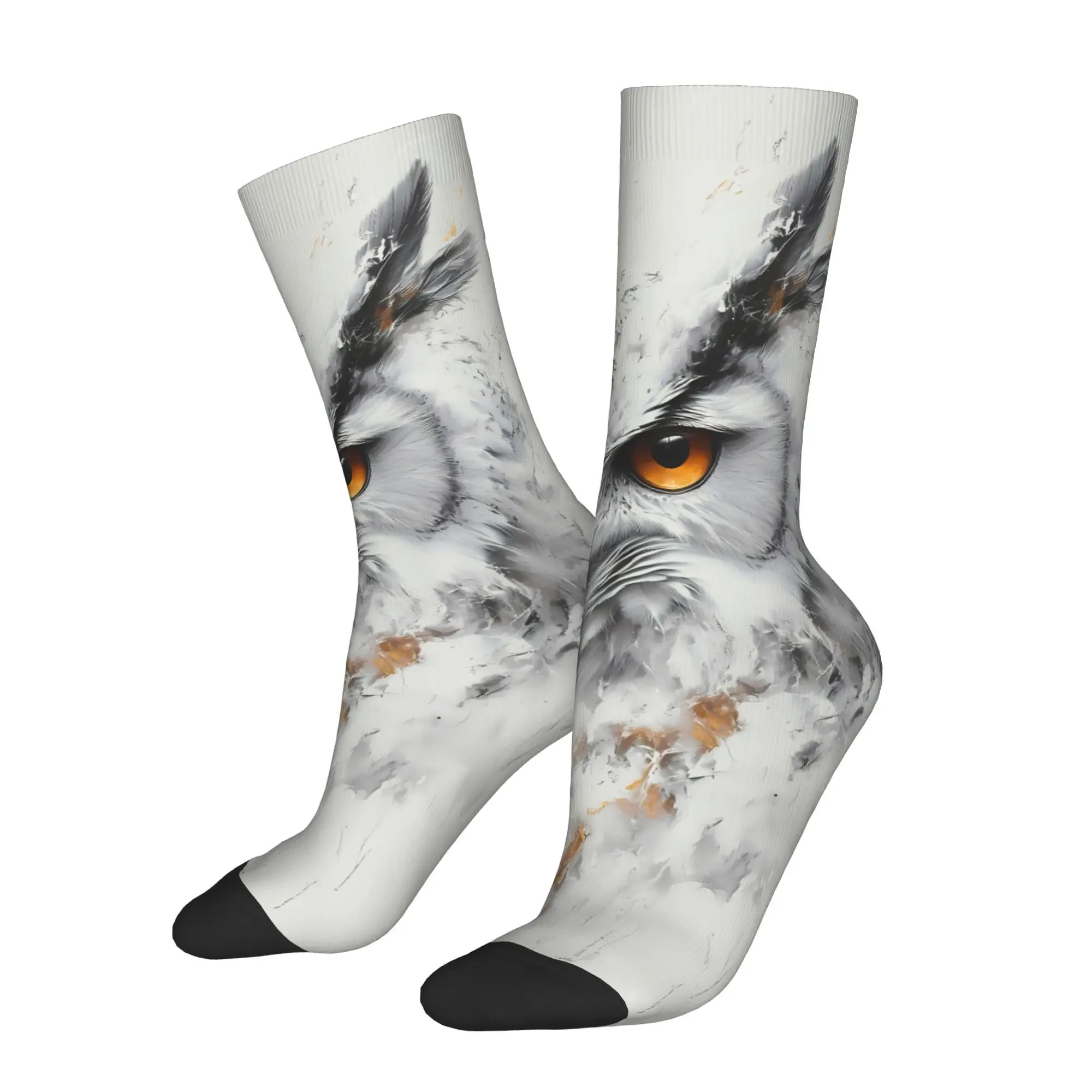 

Snowy Owl Sock Printed Man Polyester Fashion