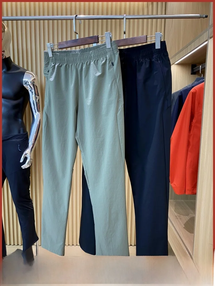 

Серия для походов на открытом воздухе, дышащие, четырехсторонние, эластичные, легкие, повседневные, спортивные брюки, мужские летние, облегающие, легкие