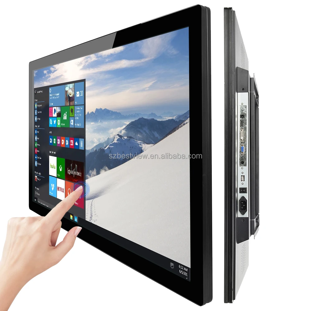 

15.6 18.5 21.5 23.8 27 32 43 49 55 65 Inch Industrial Grade Capacitive Touch Screen LCD IPS IP65 Waterproof 4K Display