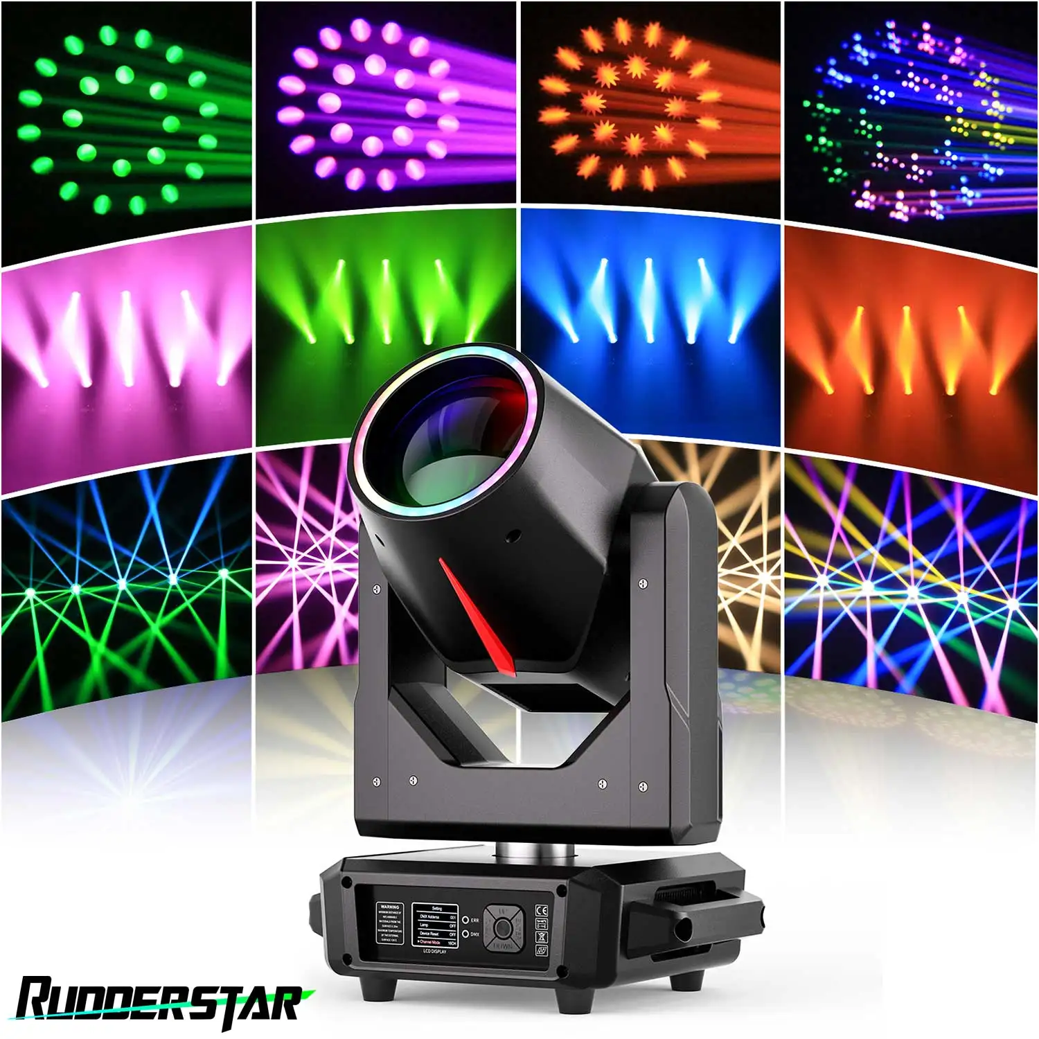 

295 Вт луч с подвижной головкой RGB светодиодный сценический проектор Радуга + эффект распыления огни для театрального концерта живого шоу