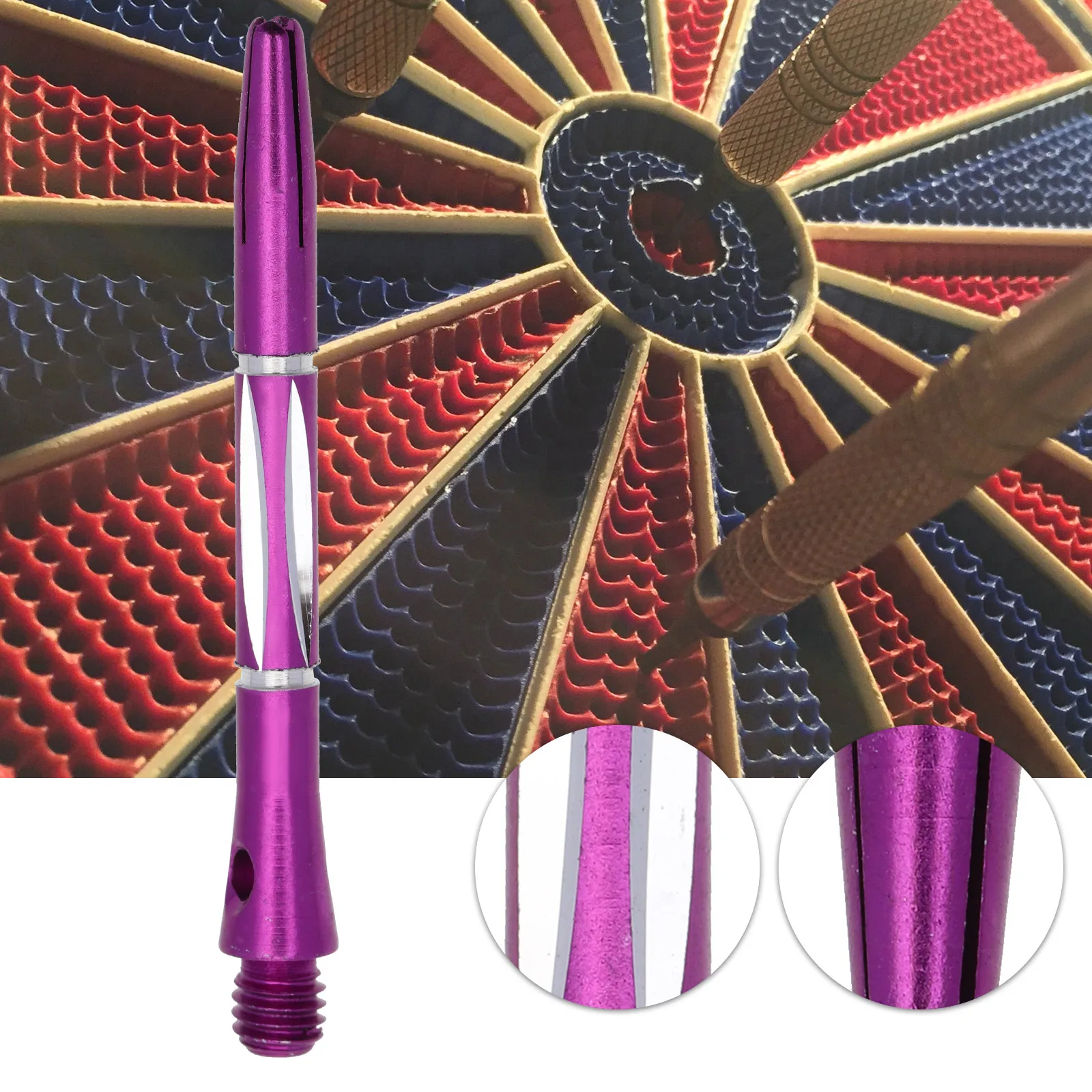 

6 Pcs Aluminum Alloy Dart Rod Drive Shaft Accessory Thread Stem Replacement Kit Shafts Tips