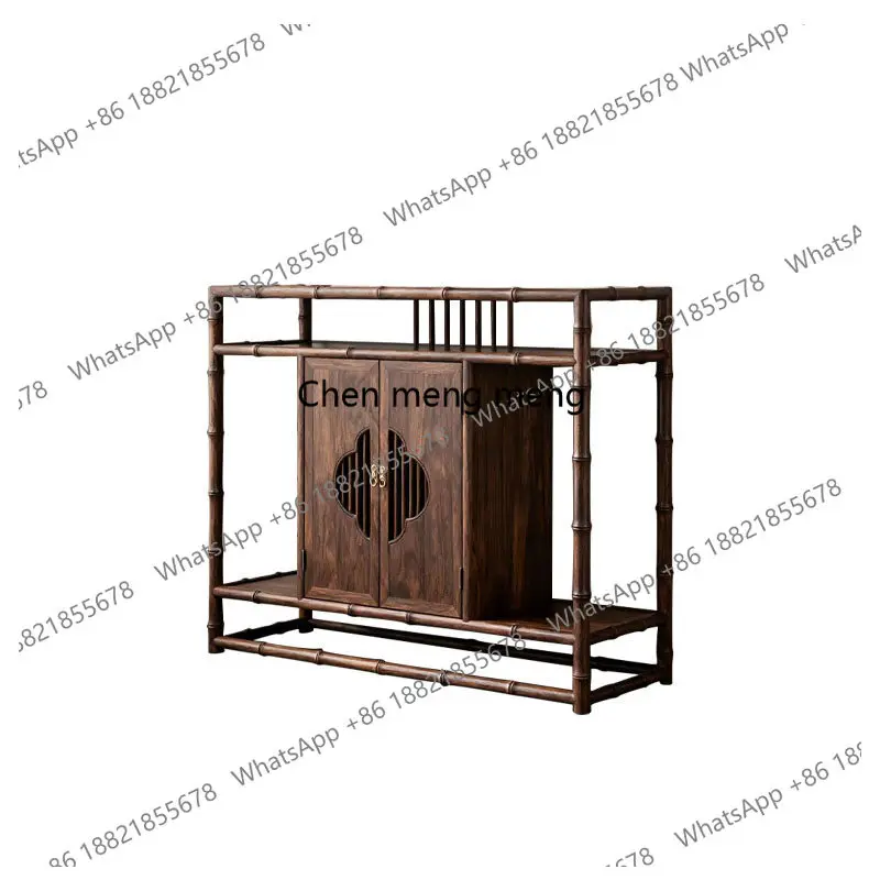

New Chinese-style North American black walnut porch, medieval, all solid wood, foyer, locker customization
