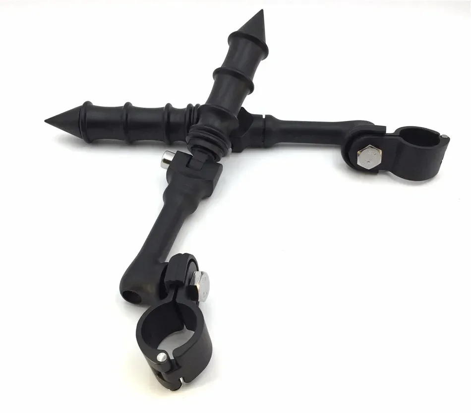 Motorcycle Long Angled Peg Mounting Kit with Foot Peg For Harley/Suzuki Bike with 1-1/4 inch (1.25