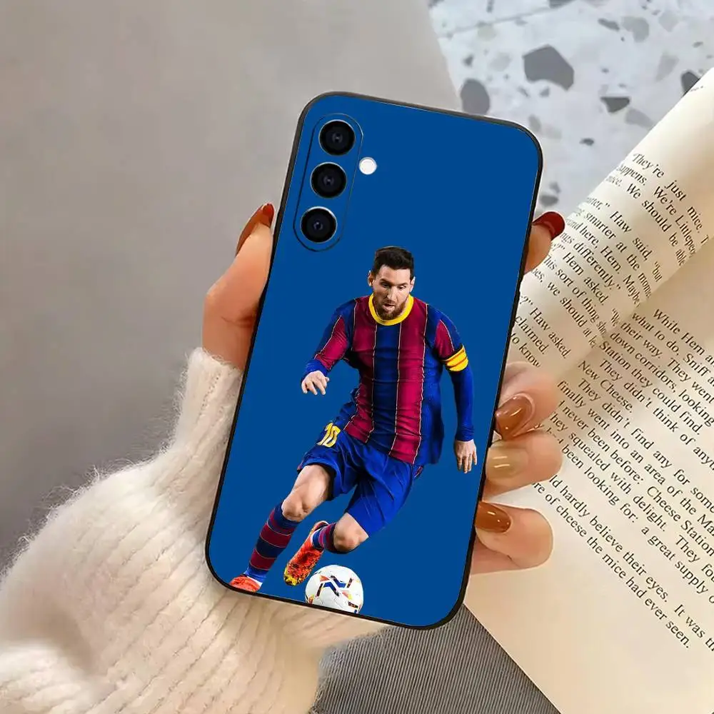 Sport L-Lionel M-Messi-S Phone Case For Samsung Galaxy A73,A72,A71,A70,A53,A52,A51,Soft Silicone Black Cover