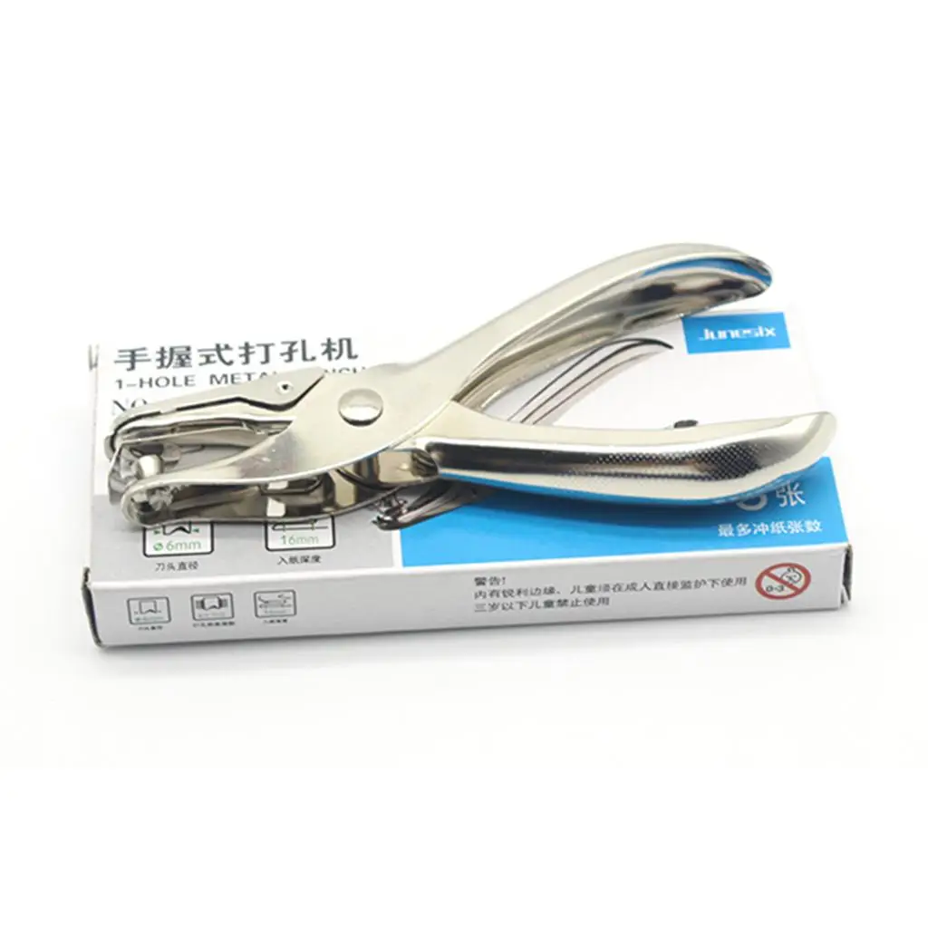 Metal Craft Tool Paper Punch Single Hole Ticket Puncher for Scrapbooking and Decorative Projects