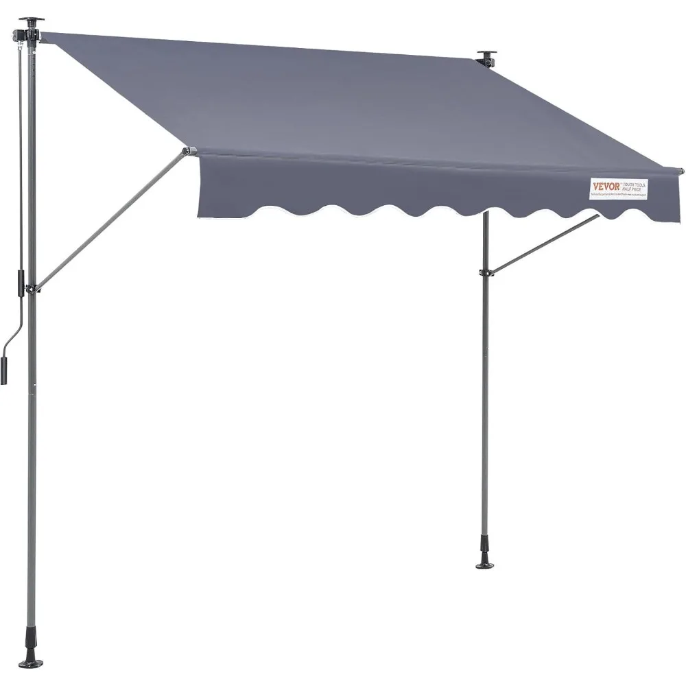 

Manual Retractable Awning, 78" Outdoor Retractable Patio Awning Sunshade Shelter, Adjustable Patio Door Window Awning Cano