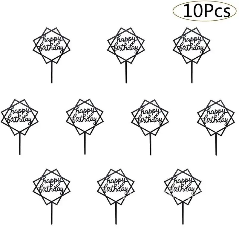 

Cake Topper 10pcs/bag Acrylic Letter Happy Birthday Cake Toppers Party Supplies Happy Birthday Cake Decoration Boy