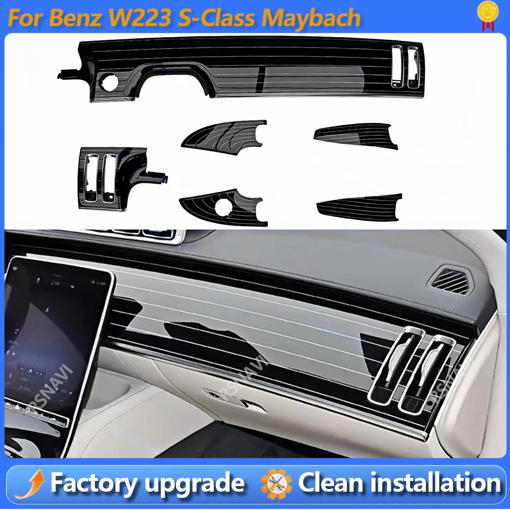 

Декоративная накладка на приборную панель и двери автомобиля в стиле «фортепианная лакировка» для Mercedes-Benz W223 S450 S480 S500 S-класса Maybach