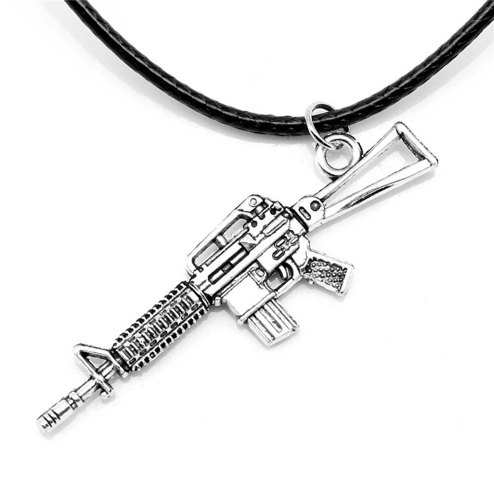 1 Piece Guns Necklac For Woman Man Jewelri 13x45mm