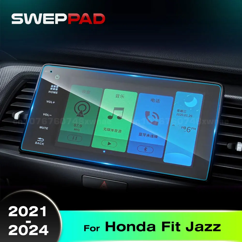 

SWEPPAD For Honda Fit Jazz 2021-2024 23 22 8inch Car Navigation Tempered Glass Screen Protective Film GPS LCD Dash Board Screen