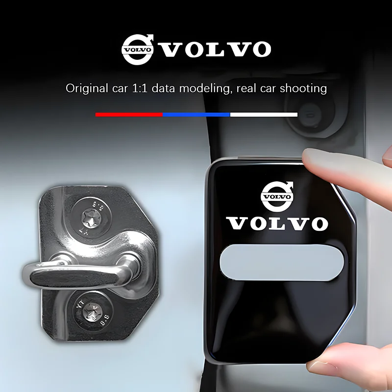 Zinc Alloy Car Door Lock Buckle Cover Protective Covers For Volvo XC90 V90 V60 XC60 V40 S80 S60 S90 C40 XC40 V70 XC70 C30 C70