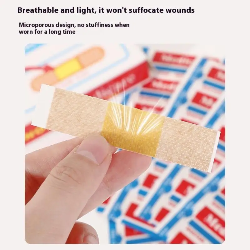 100/200 قطعة مقاوم للماء الفرقة الإيدز لاصق الضمادات الإسعافات الأولية اللوازم الطبية المضادة للبكتيريا تنفس الجرح الجص