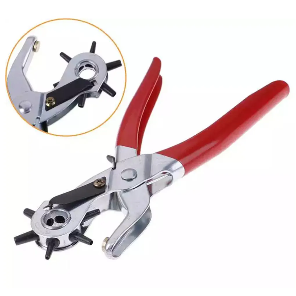 2 5-5mm Leather Belt Eyelet Revolving Puncher Hole Punch Plier Accessory