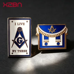 Masonic Apron Lapel Pins Freemason Badge Mason Freemason Copper Material Locomotive Rider Brooch Idea Exquisite Souvenir