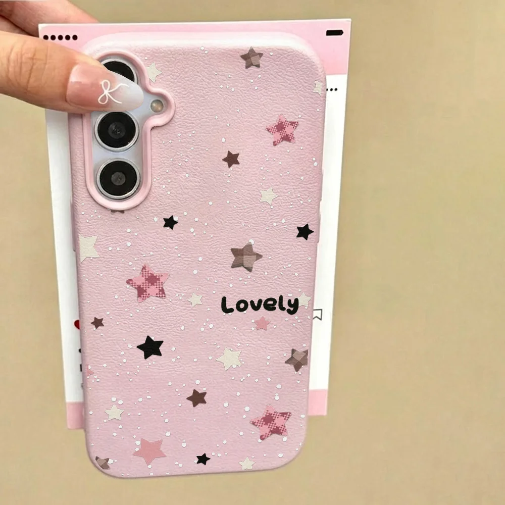 INS Star Lichee Pattern Phone Case For Samsung A18 A08 A56 A55 A54 A57 A17 A37 A07 Cases S26 S25 S24 FE Ultra Soft Cover Bumper