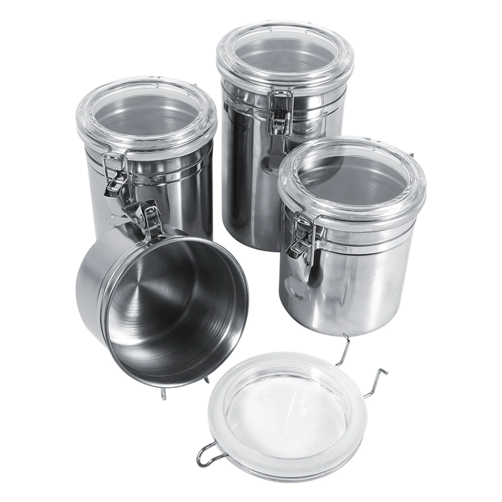 Kitchen Storage Bottle Stainless Steel Food Storage Container Bottle Sugar Tea Coffee Beans Canister for Home Restaurant