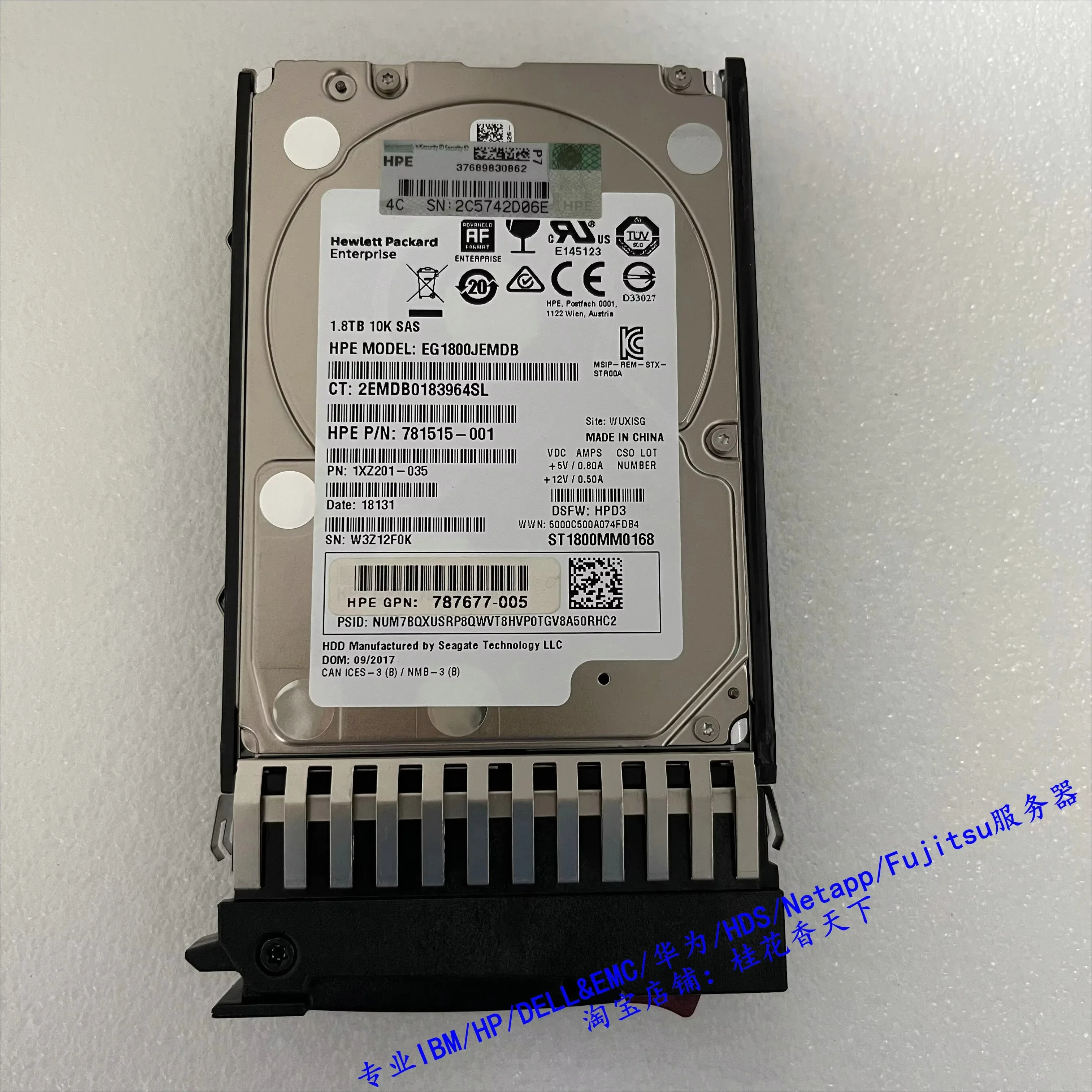 

Используется для жесткого диска HP 787649-001 1,8T 10K SAS 12G 2,5 J9F49A MSA Storage