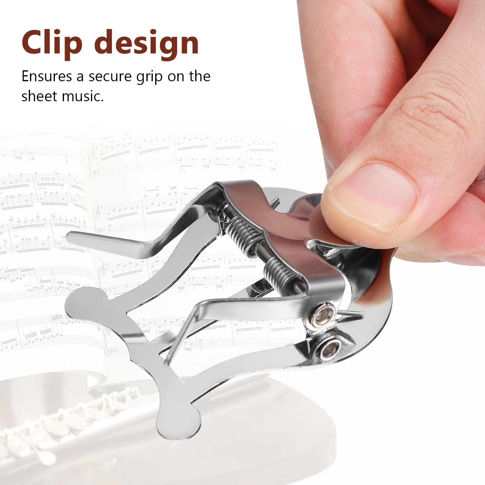 

Sheet Music Clip Instruments Lyre Holder Clarinet Bookend Clamp Pin Iron Accessories Metal Oboe Accessory