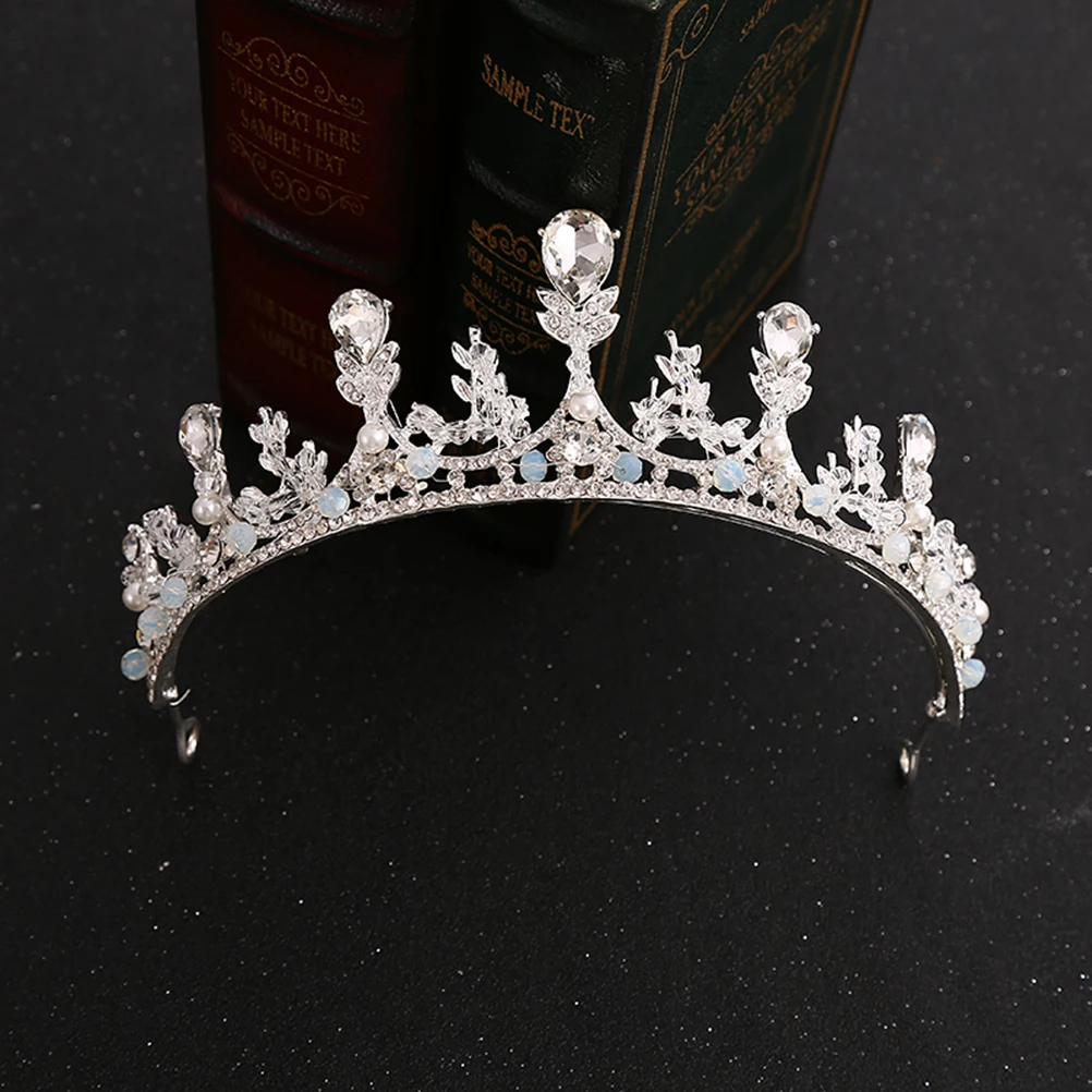 

The Crown Jewelry Rhinestone Decor Crystal Tiara Rhinestones Bridal Silver Bride