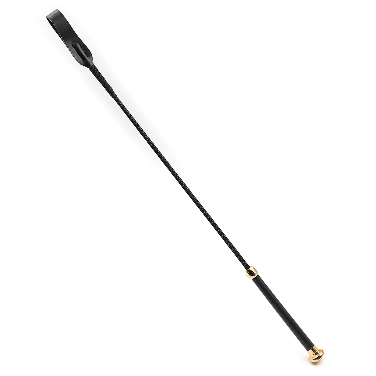 

61cm Leather Long Straight Riding Crop Equestrianism HorseWhip for Flogger Paddle Horse Whip