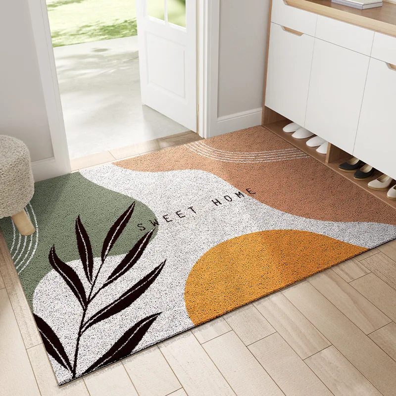 Minimalist Style Carpet Floor Mat Household Entrance Door Anti-Skid Mat Anti-Skid Soil Scraping Easy To Clean And Cut Door Mat