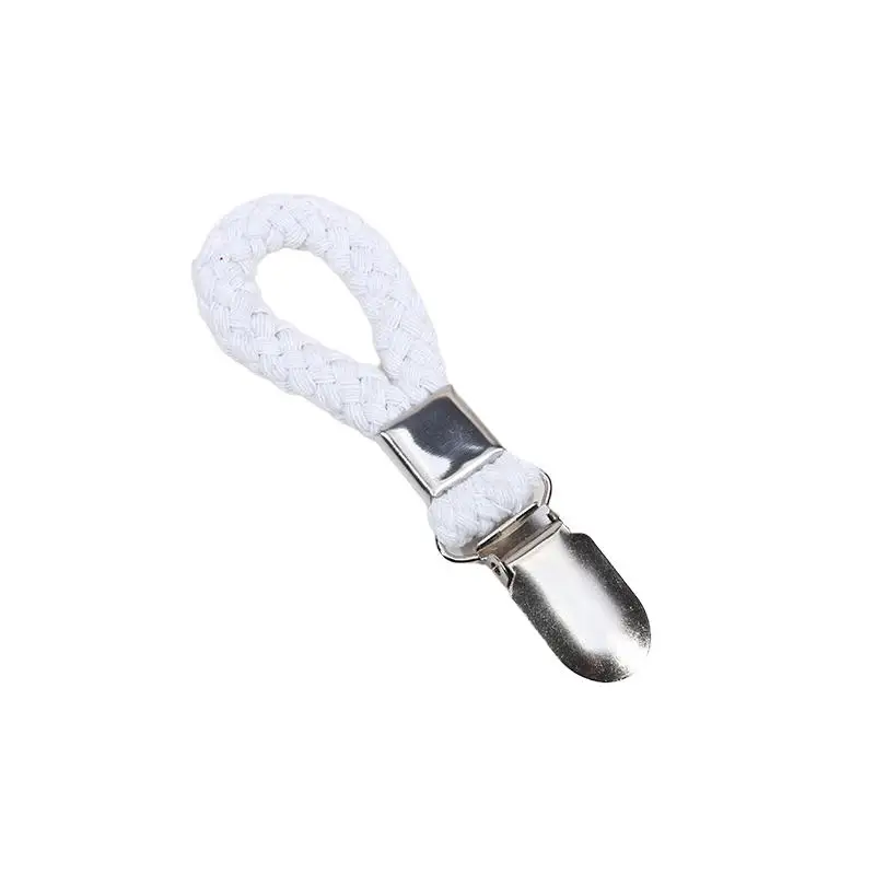 1/2PCS Bad Handtuch Clips Geflochtene Mehrzweck Kleiderbügel Bad Baumwolle Schleife Handtuch Clip Metall Clamp Küche Hause lagerung – Detail 13